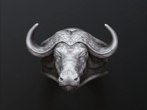 Afrikanischer B&uuml;ffelring 3D-Druckmodell 3D Druckmodell