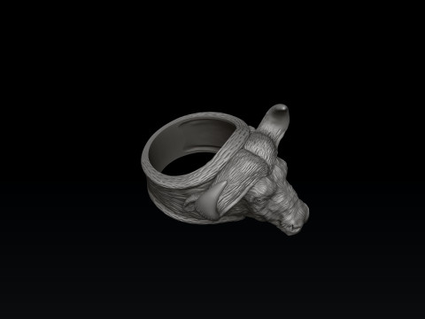 Modello di stampa 3D dell'anello di bufalo africano Modello di stampa 3D