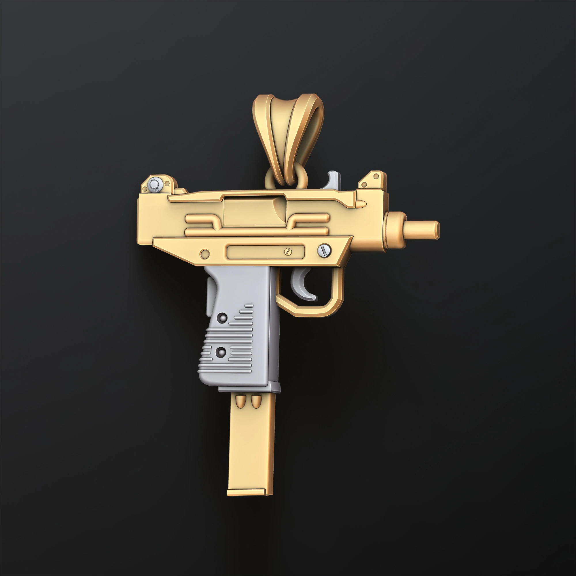 Modello di stampa 3D stilizzato Gan v5 pendente Modello di stampa 3D .c4d .max .obj .3ds .fbx .stl .blend