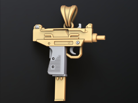 Mod&egrave;le d'impression 3D du pendentif Gan v5 stylis&eacute; Modèles 3D en vedette