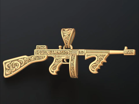 Стилизованный кулон Gan v6 с орнаментом 3D модель для печати 3D Принт Модель