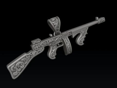 Stylized Gan v6 Pendant with Ornaments 3D print model 3D Print Model