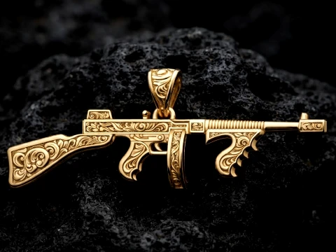 Stylized Gan v6 Pendant with Ornaments 3D print model 3D Print Model