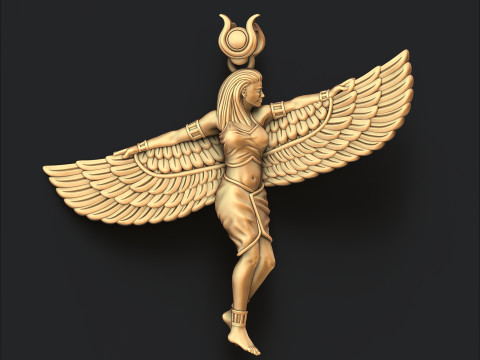 Pendentif d&eacute;esse &eacute;gyptienne Isis v10 Mod&egrave;le d'impression 3D Modèles 3D en vedette