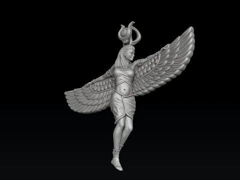 Isis Egyptian Goddess Pendant v10 3D print model 3D Print Model