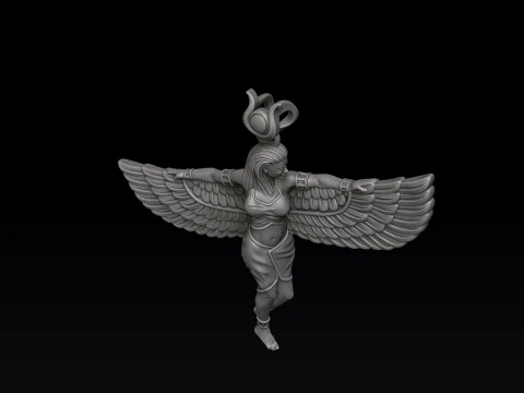 Isis Egyptian Goddess Pendant v10 3D print model 3D Print Model