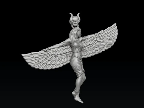 Isis Egyptian Goddess Pendant v10 3D print model 3D Print Model