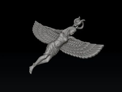 Isis Egyptian Goddess Pendant v10 3D print model 3D Print Model