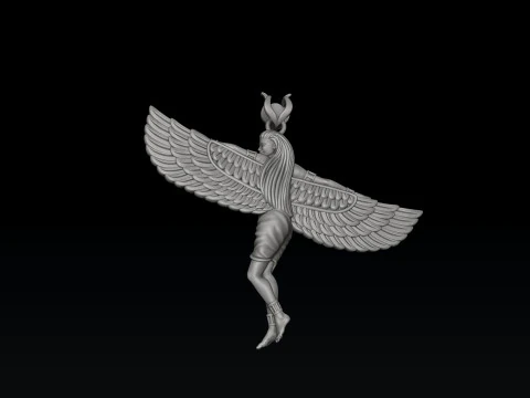 Isis Egyptian Goddess Pendant v10 3D print model 3D Print Model