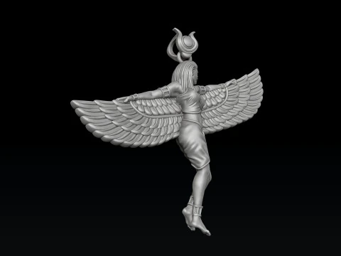 Isis Egyptian Goddess Pendant v10 3D print model 3D Print Model