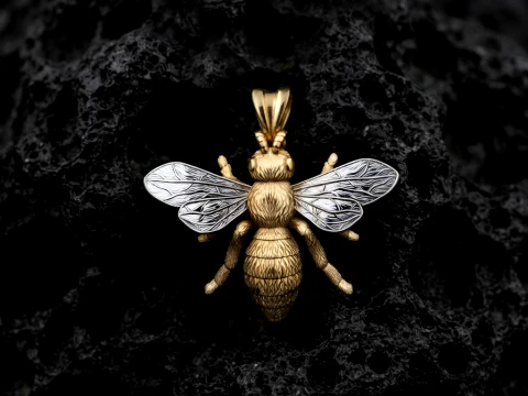 Honey Bee Pendant 3D print model 3D Print Model