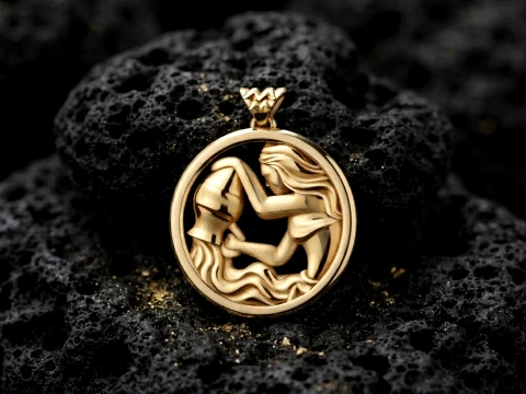 Zodiac Aquarius Pendant Light 3D print model 3D Print Model