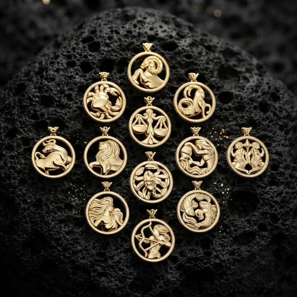 Zodiac Light Pendants Set Pack 3D Print Model .c4d .max .obj .3ds .fbx .stl .blend 