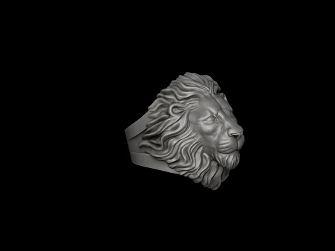 Classic Lion Pendant Ring Pack 3D Print Model