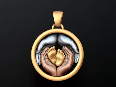 Modello di stampa 3D Baby Foot in Hands v3 Modello di stampa 3D