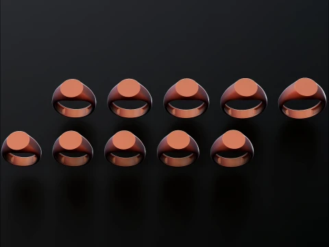 Schmuck Siegelring v1 Gr&ouml;&szlig;e S 3D-Druckmodell 3D Druckmodell