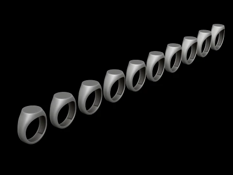 쥬얼리 인장 반지 v1 S 사이즈 3D 프린트 모델 3D 프린트 모델