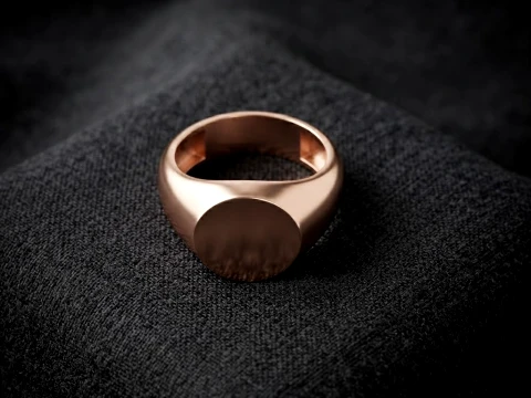 Jewelry Signet Ring v1 S Size 3D print model 3D Print Model