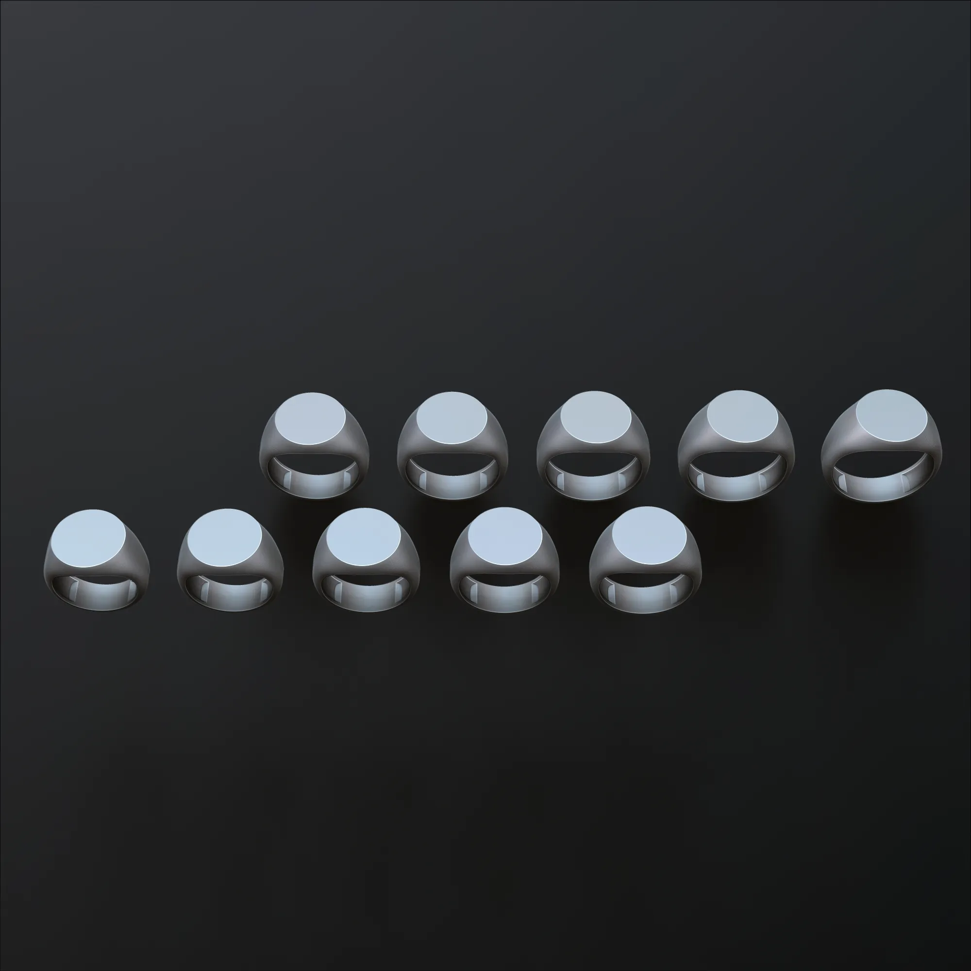 Jewelry Signet Ring v1 M Size 3D print model 3D Print Model .c4d .max .obj .3ds .fbx .stl .blend 