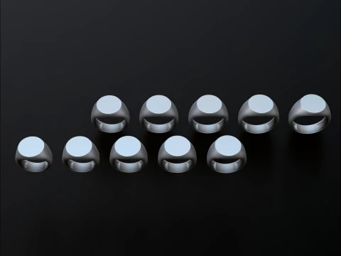Schmuck Siegelring v1 M Gr&ouml;&szlig;e 3D-Druckmodell 3D Druckmodell
