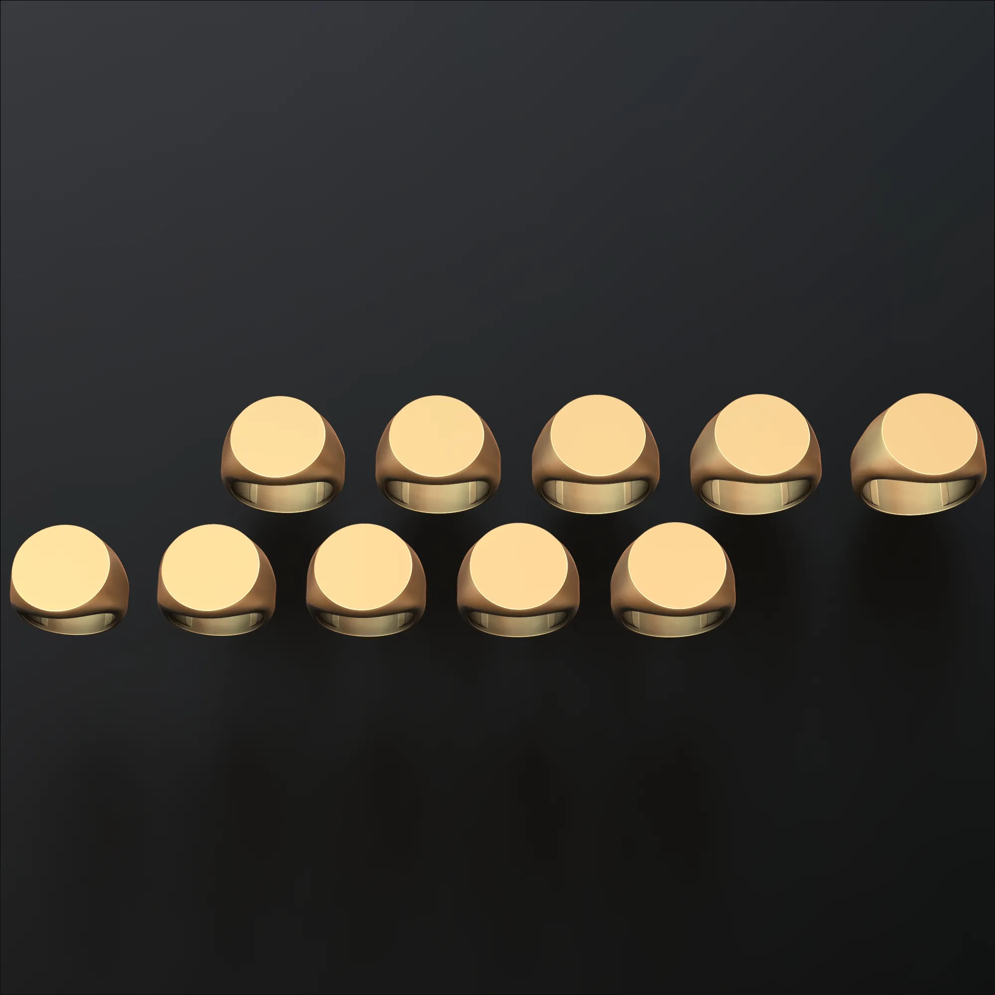 Jewelry Signet Ring v1 L Size 3D print model 3D Print Model .c4d .max .obj .3ds .fbx .stl .blend 