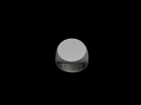 Jewelry Signet Ring v1 L Size 3D print model 3D Print Model