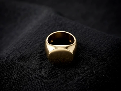 Jewelry Signet Ring v1 L Size 3D print model 3D Print Model