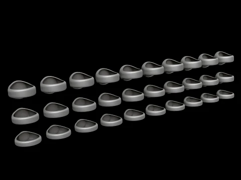 Jewelry Signet Ring v1 S M L Sizes Pack 3D Print Model