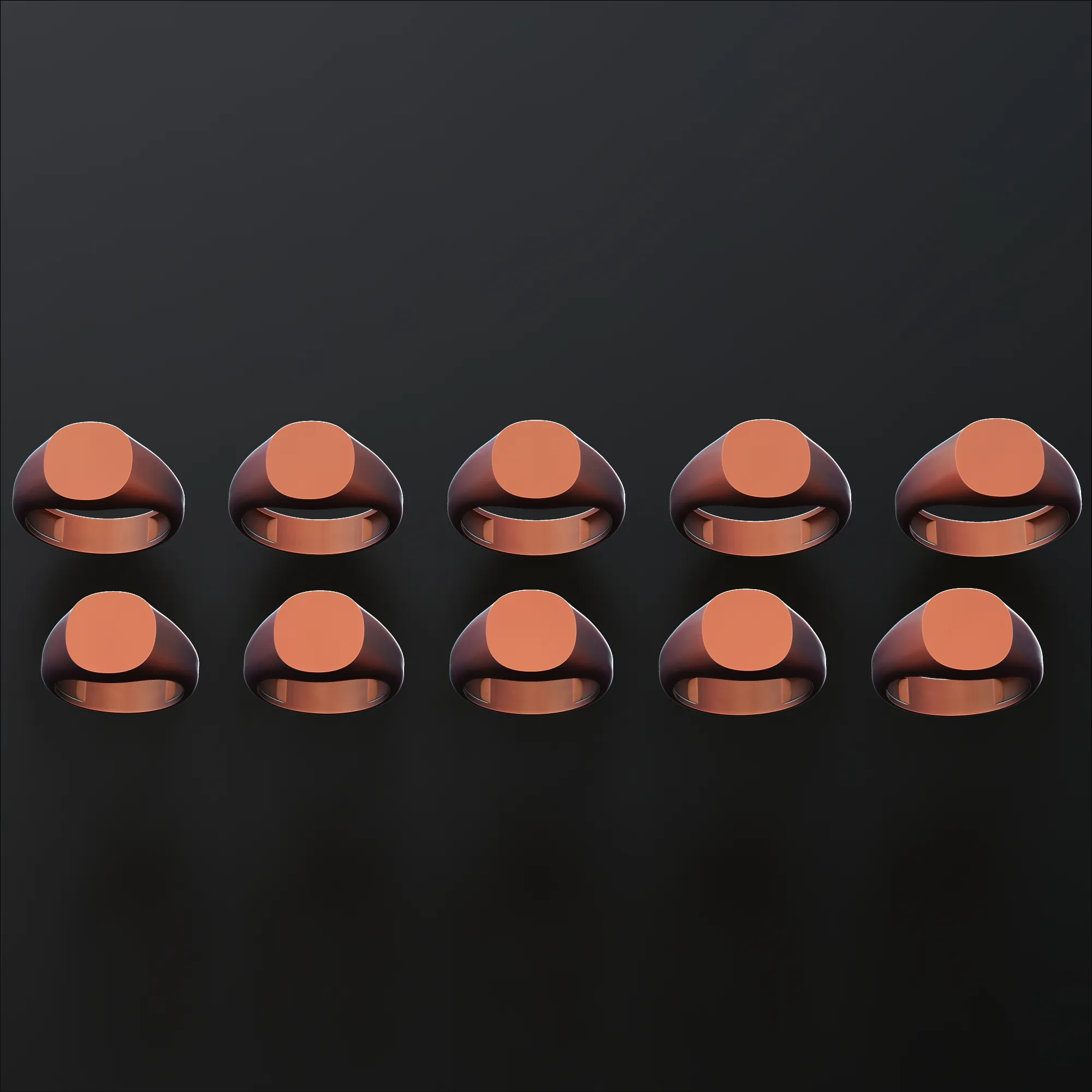 ジュエリー シグネット リング v2 S サイズ 3D プリント モデル 3Dプリントモデル .c4d .max .obj .3ds .fbx .stl .blend 