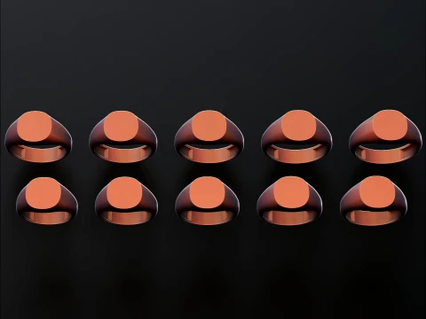 आभूषण सिग्नेट रिंग v2 एस आकार 3डी प्रिंट मॉडल 3D प्रिंट मॉडल