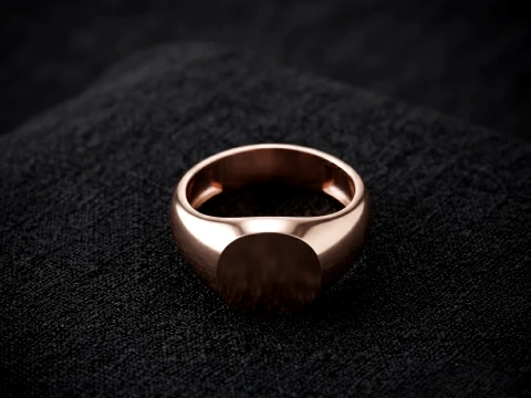 Jewelry Signet Ring v2 S Size 3D print model 3D Print Model
