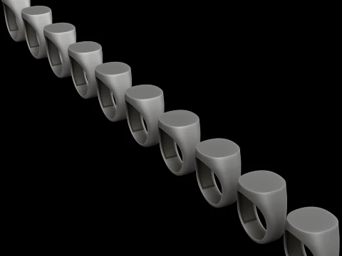 쥬얼리 인장 반지 v2 M 사이즈 3D 프린트 모델 3D 프린트 모델