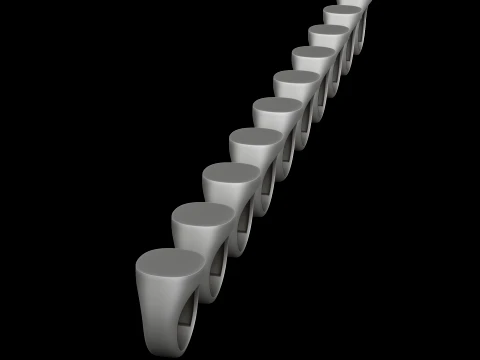 쥬얼리 인장 반지 v2 M 사이즈 3D 프린트 모델 3D 프린트 모델