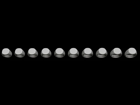 쥬얼리 인장 반지 v2 M 사이즈 3D 프린트 모델 3D 프린트 모델