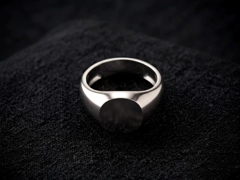 Jewelry Signet Ring v2 M Size 3D print model 3D Print Model