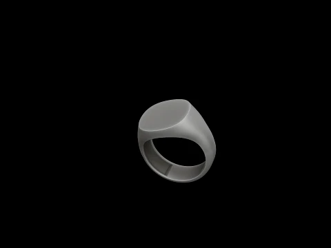 ジュエリー シグネット リング v2 L サイズ 3D プリント モデル 3Dプリントモデル