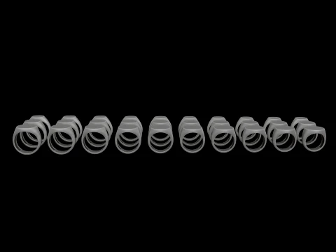 Jewelry Signet Ring v2 SML Sizes Pack 3D Print Model