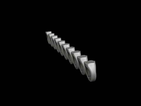 Anello con sigillo per gioielli v3 Modello di stampa 3D taglia S Modello di stampa 3D