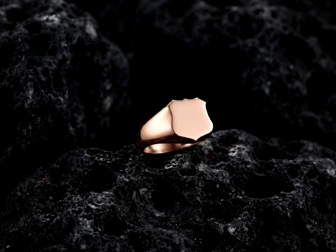 Jewelry Signet Ring v3 S Size 3D print model 3D Print Model