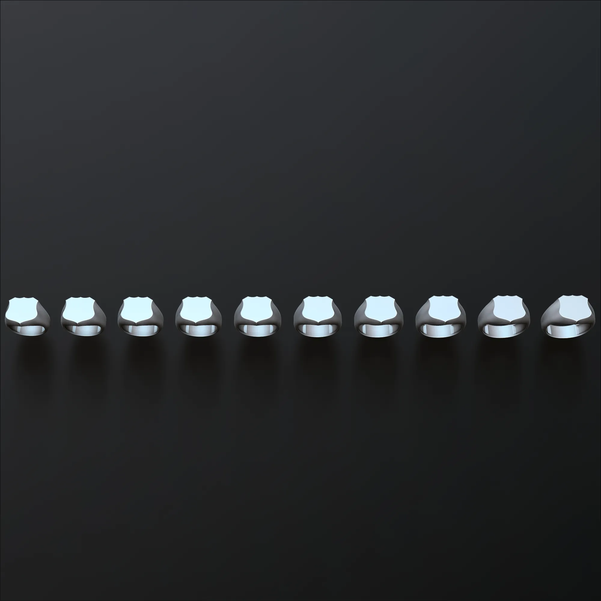 ジュエリー シグネット リング v3 M サイズ 3D プリント モデル 3Dプリントモデル .c4d .max .obj .3ds .fbx .stl .blend 