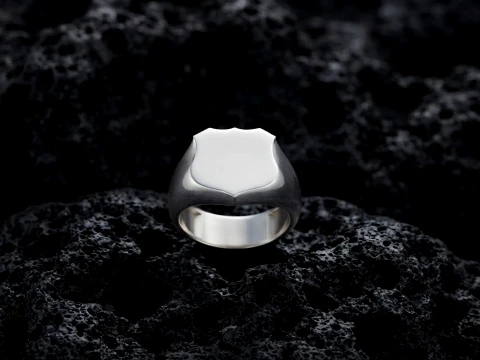 Jewelry Signet Ring v3 M Size 3D print model 3D Print Model