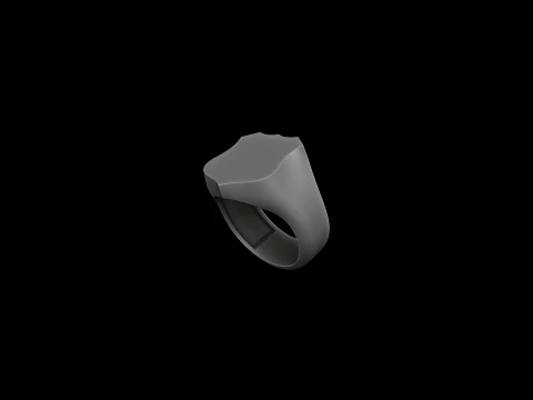 Jewelry Signet Ring v3 L Size 3D print model 3D Print Model