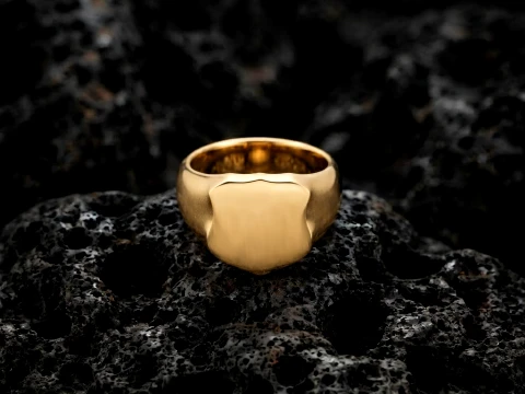 Jewelry Signet Ring v3 L Size 3D print model 3D Print Model