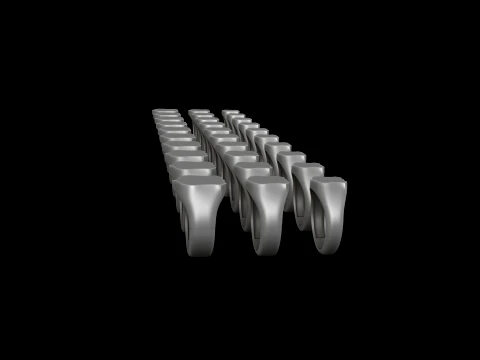 Anello con sigillo per gioielli v3 S M L Taglie Confezione Modello di stampa 3D