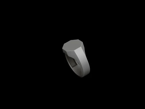 Anello con sigillo per gioielli v4 Modello di stampa 3D taglia S Modello di stampa 3D