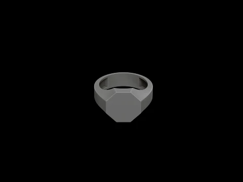 Anello con sigillo per gioielli v4 Modello di stampa 3D taglia S Modello di stampa 3D