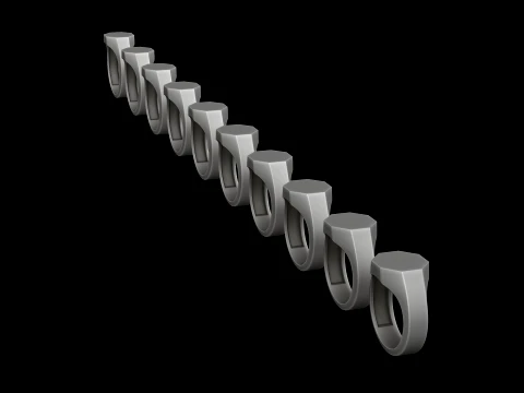 Anello con sigillo per gioielli v4 Modello di stampa 3D taglia S Modello di stampa 3D