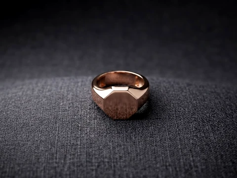 Jewelry Signet Ring v4 S Size 3D print model 3D Print Model