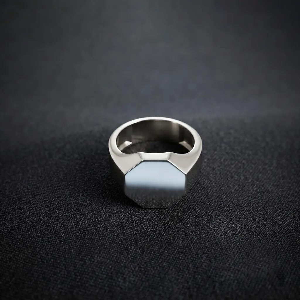 Jewelry Signet Ring v4 M Size 3D print model 3D Print Model .c4d .max .obj .3ds .fbx .stl .blend 