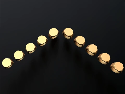 Sieraden Zegelring v4 L-formaat 3D-printmodel 3D printmodel
